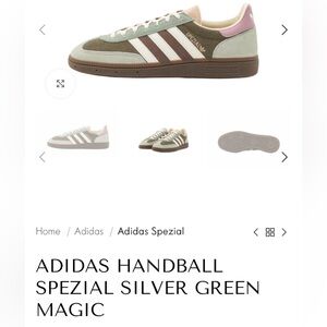 ADIDAS HANDBALL SPEZIAL SILVER GREEN MAGIC NIB women’s 11